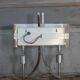 Vintage wall light, chrome steel wall light, Jean Gandelin wall light