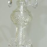 Chandelier with five branches glass and tassels /Bohemian Style Chandelier/vintage
