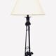 Wrought iron floor lamp, 170 cm, Art Deco work circa 1920
