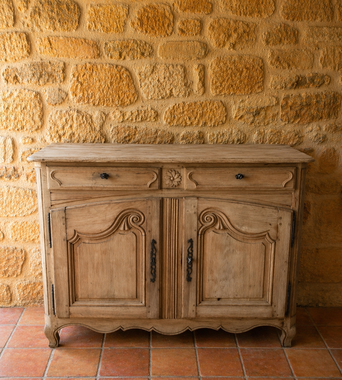 19th-century oak sideboard