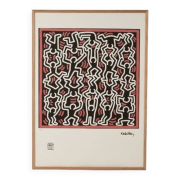 Keith Haring, sérigraphie en couleurs numérotée, années 1990