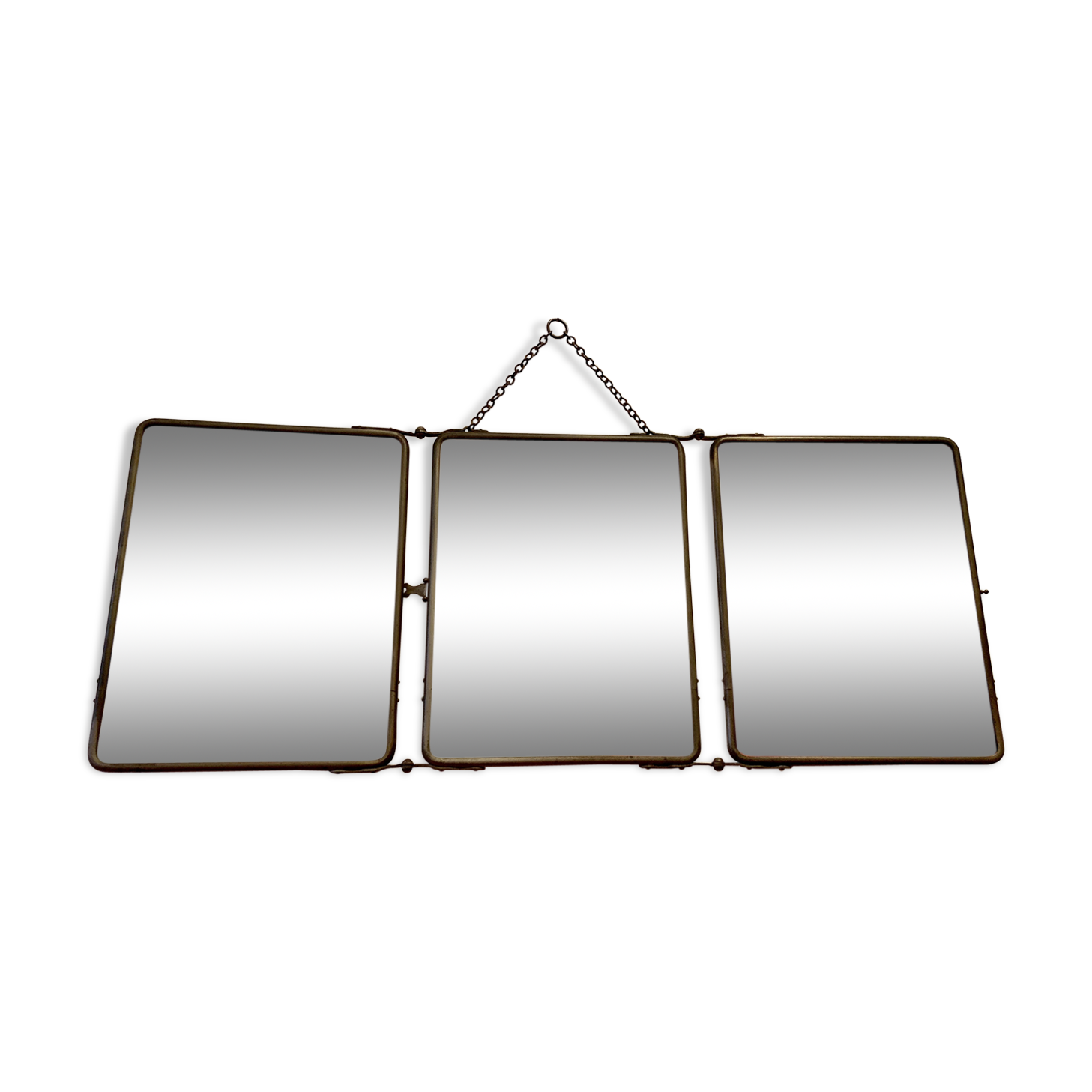 Barber vintage 28x69cm triptych mirror