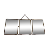 Barber vintage 28x69cm triptych mirror