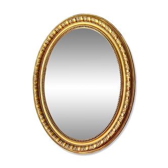 Miroir ancien ovale fin XIXème