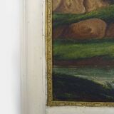 Large Louis XVI style trumeau mirror, 2nd half of the 19th century