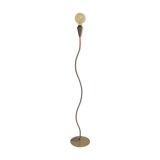 Vintage floor lamp in chrome metal and brass design swiss lumess