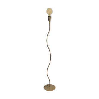 Lampadaire vintage en métal chromé et laiton design  lumess suisse