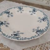 Round dish 2 in old earthenware from Longwy Lorrain model