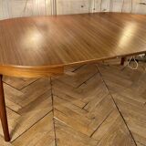 Scandinavian Style Extendable Round Teak Table -