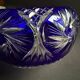 Cobalt blue cut crystal salad bowl – irena poland