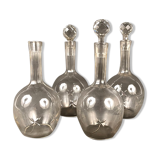 Set of four crystal decanters of the same model