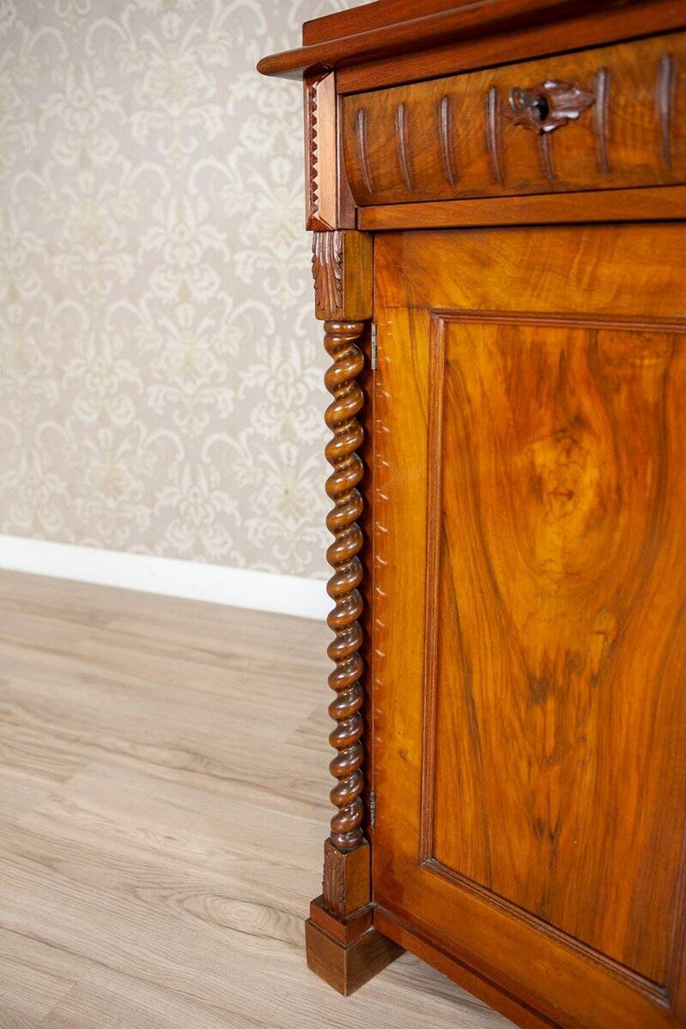 End of 19th Century Light Brown Eclectic Buffet in Walnut
