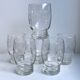 Lot de 6 verres à eau en cristal gravé années 50