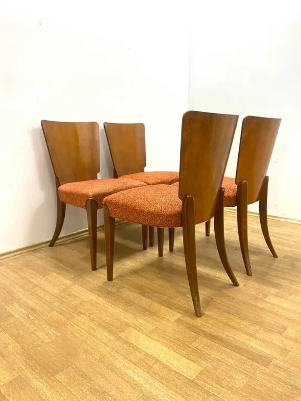 Set of 4 Chairs, Jindřich Halabala, 1960s, Czechoslovakia