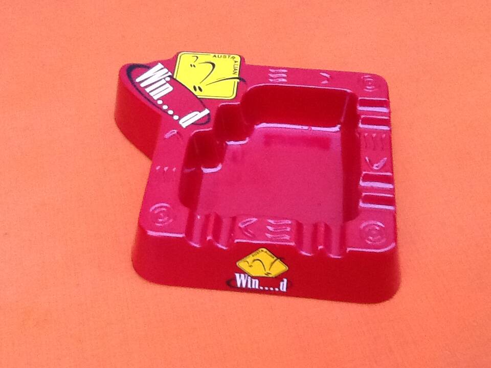 1980s winfield australian ashtray red and yellow plastic