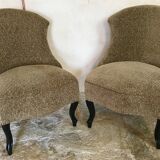 Pair of vintage chairs mid-century toad shape
