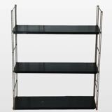 1960s black string wall shelf