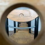 Series Set of 6 vintage bistro chairs in curved wood