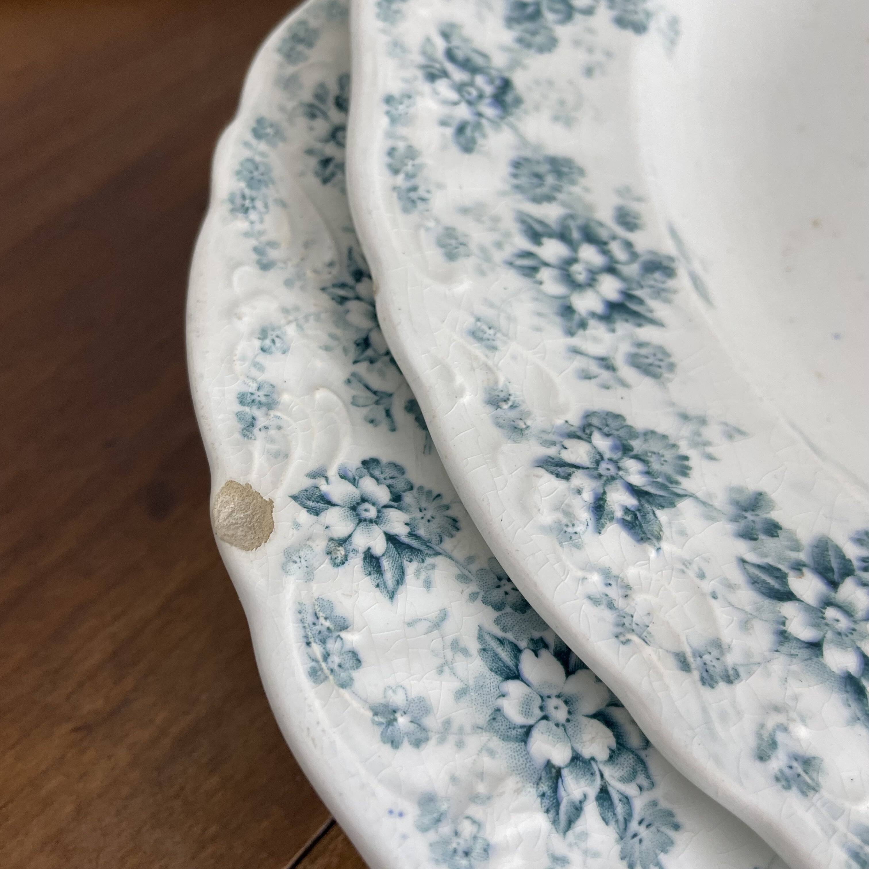 Set of 6 Maastricht earthenware soup plates, Clara model