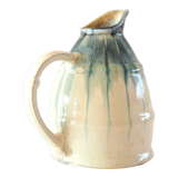 Turquoise and ecru decorative pitcher