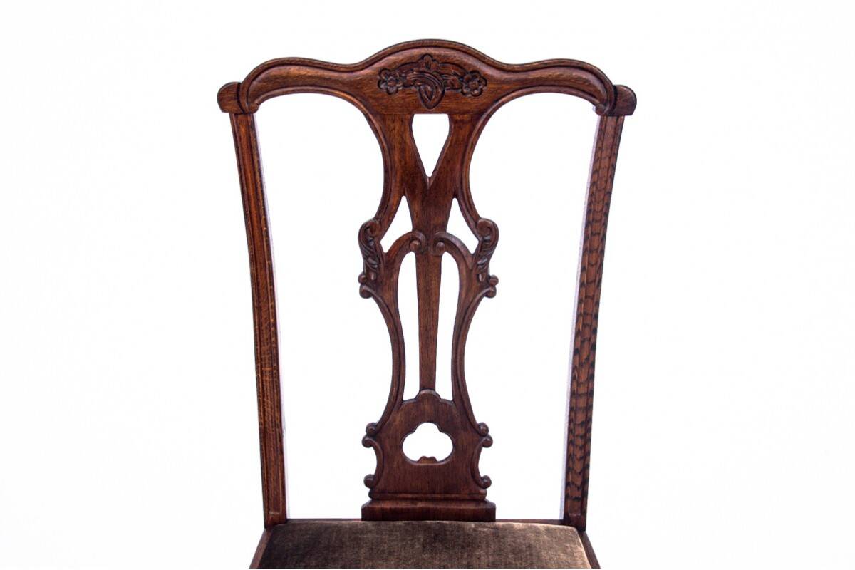 Antique table and chairs from the 19th century, Western Europe.