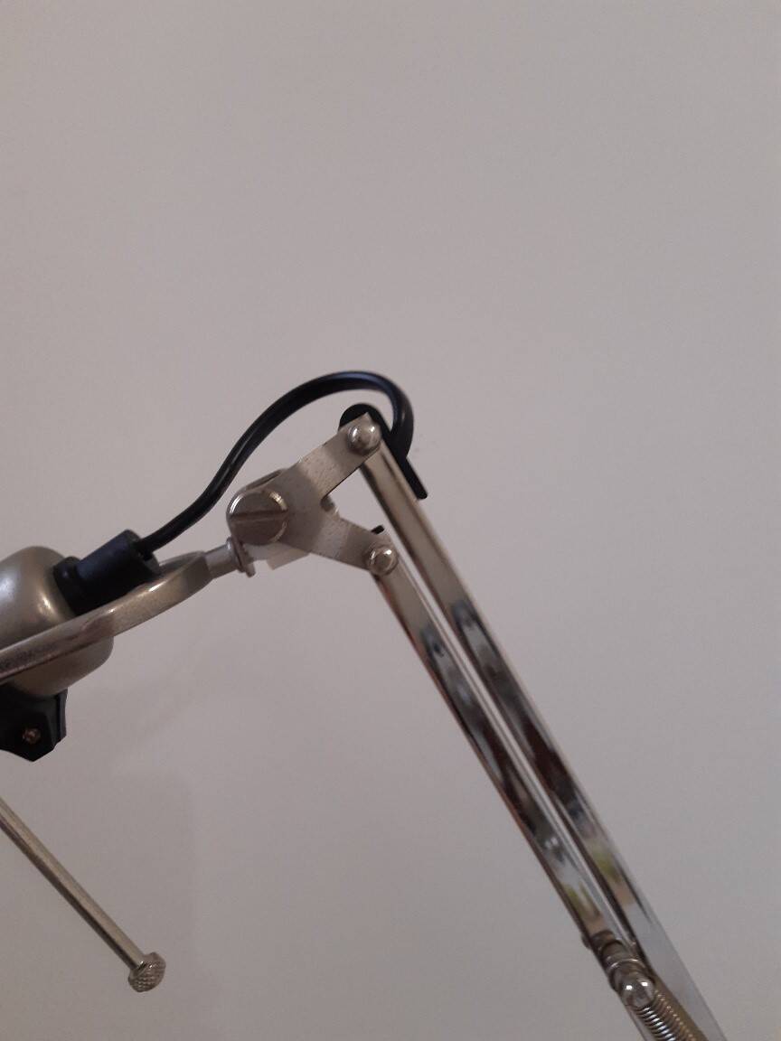 Pair of articulated lamps vintage 1980s industrial design