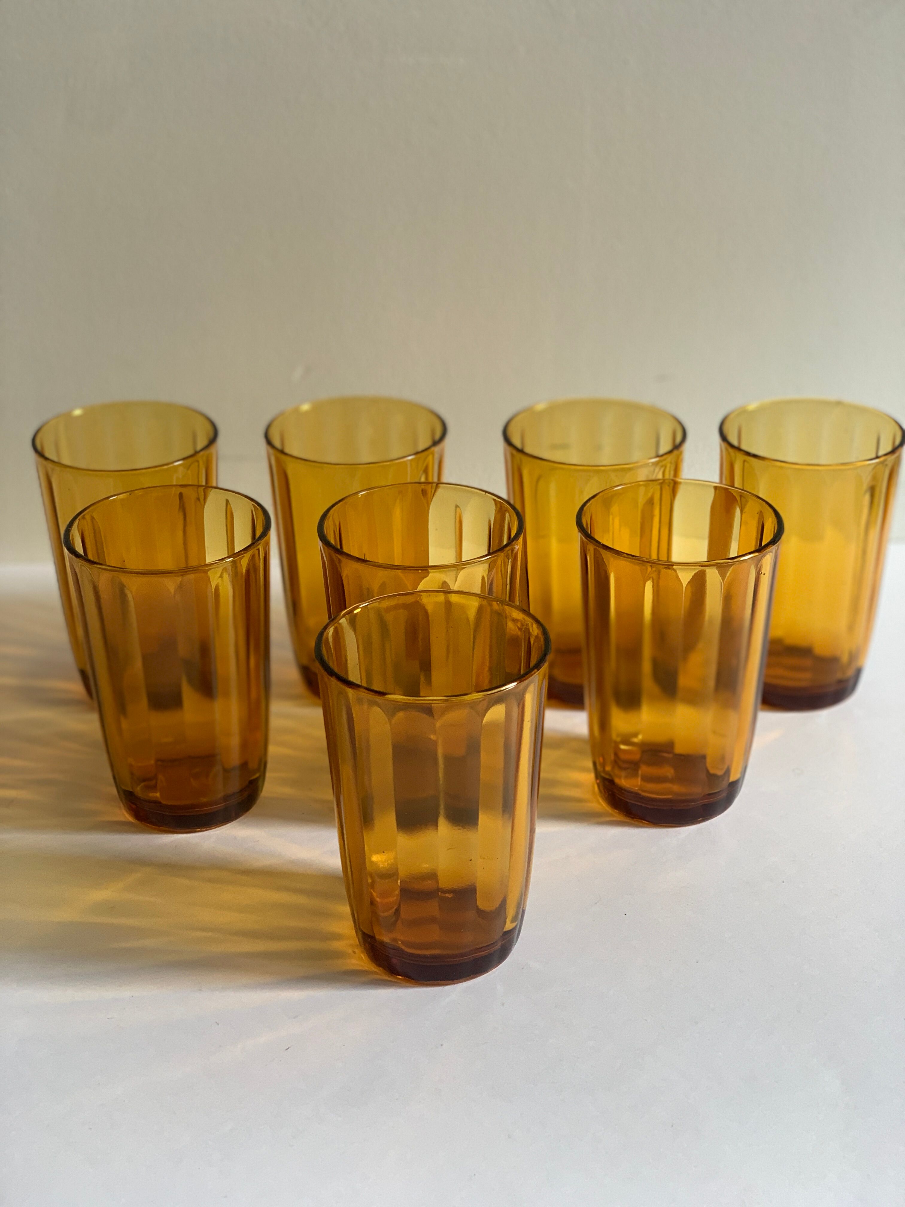 8 vintage glasses