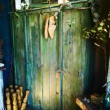 Vestiaire en bois vert