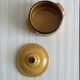 Yellow ceramic stoneware sugar bowl