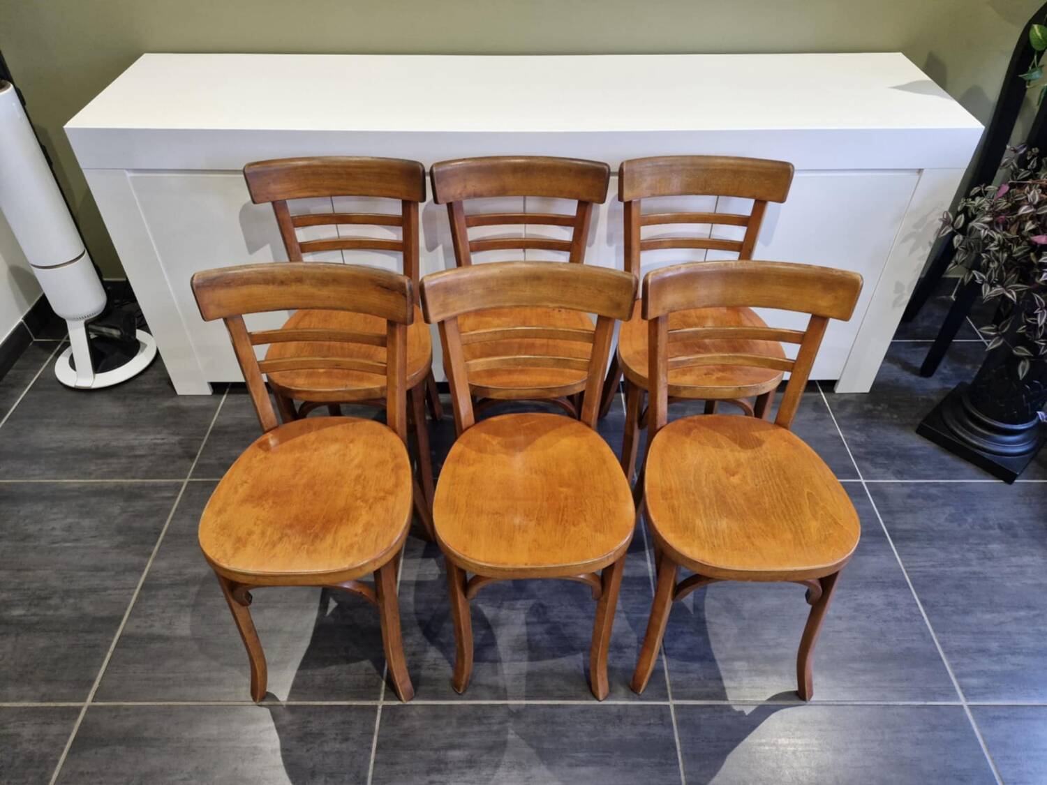 6 Baumann bistro chairs, 1960s