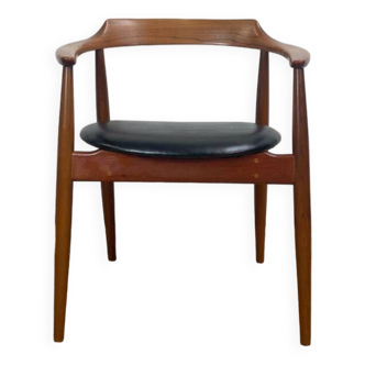 Très rare fauteuil danois en teck du milieu du siècle par A. Wahl Iversen
