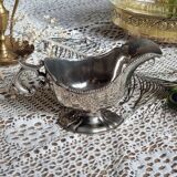Saucière en métal argenté