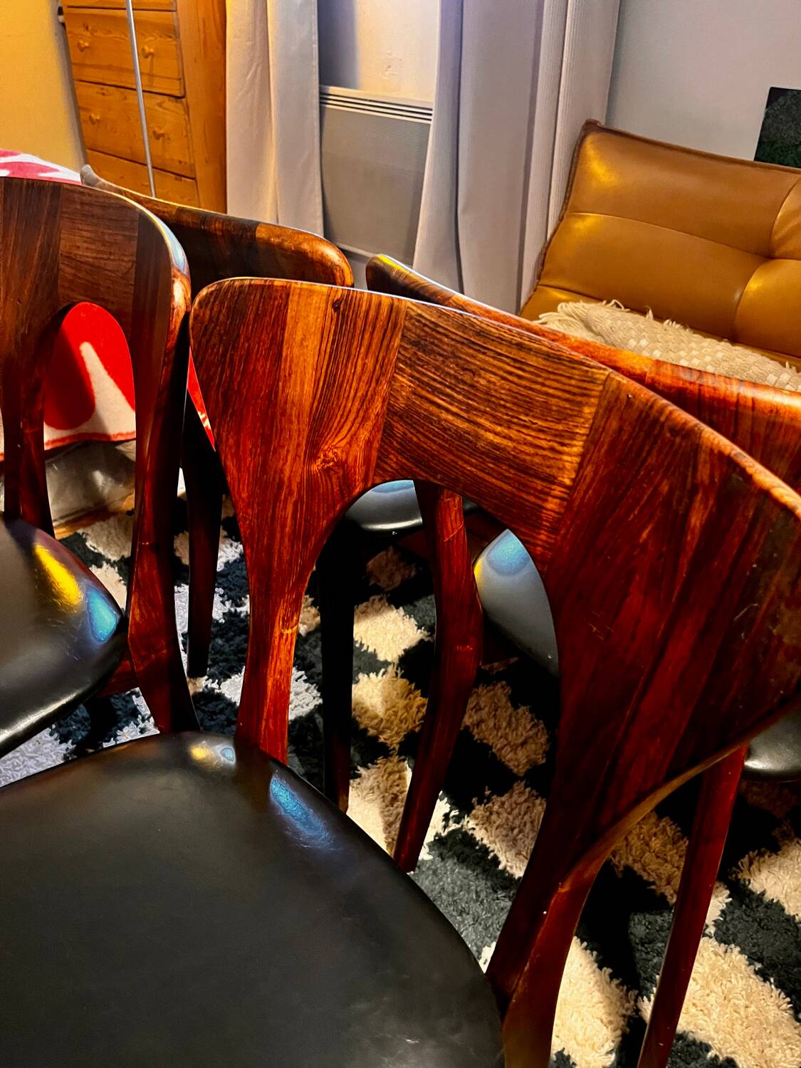 Set of 4 Scandinavian teak chairs