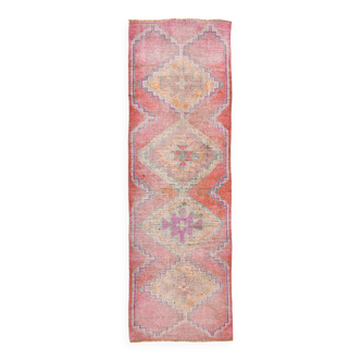 Pink runner rug, 95x307cm