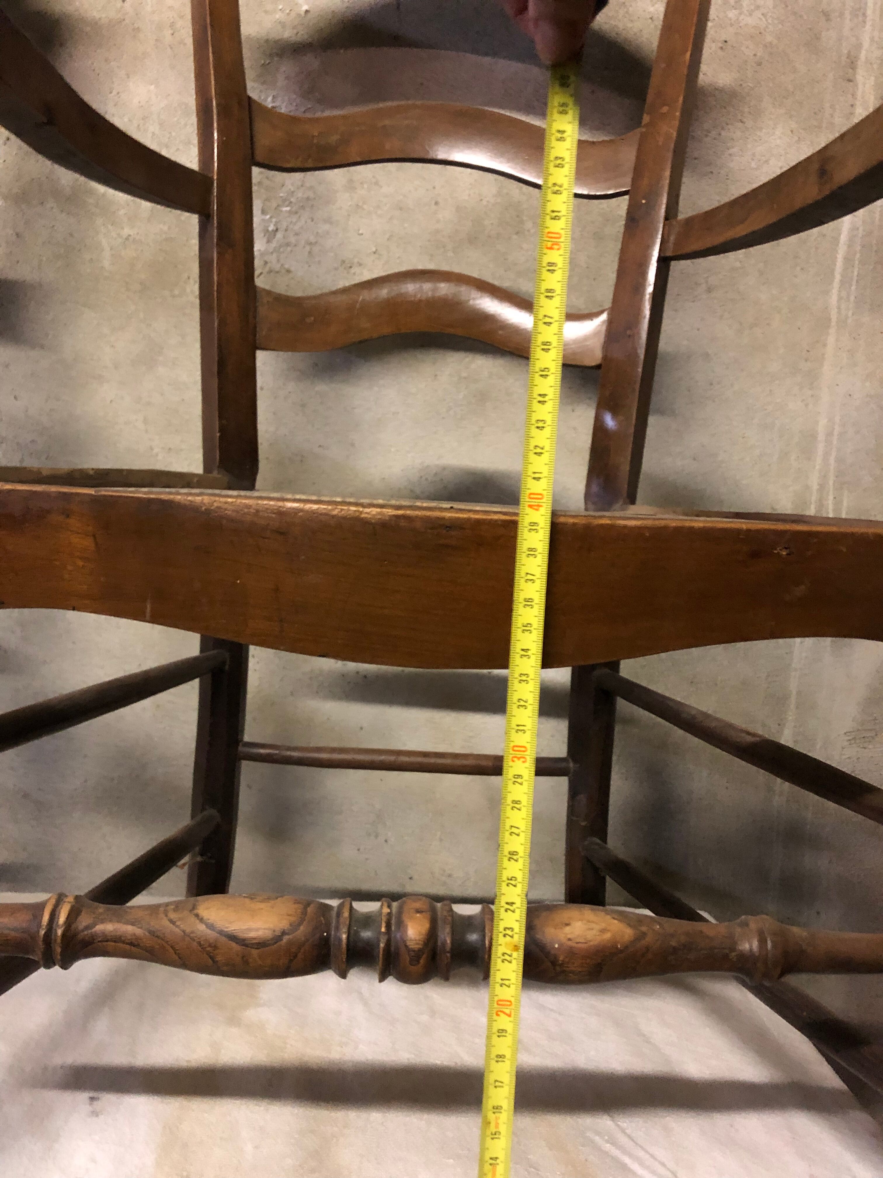 2 Louis Philippe walnut armchairs to be reupholstered