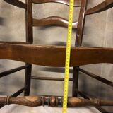 2 fauteuils à repailler en noyer Louis Philippe
