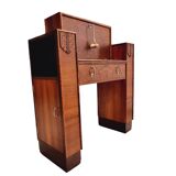 Arts and Crafts burr wood bureau desk