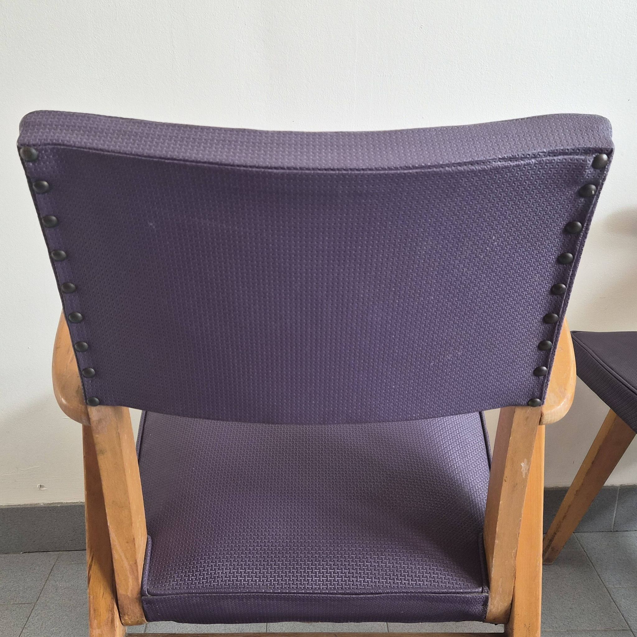 Pair of vintage bridge armchairs from the 1950s.