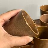 6 verres gobelets grès Digoin