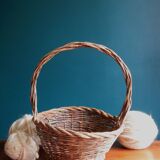 Panier en osier tressé vannerie artisanale