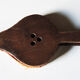 Ancien soufflet en bois sculpté & cuir