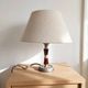 Vintage Bakelite & Brass Shell Table Lamp - Linen Shade - Years