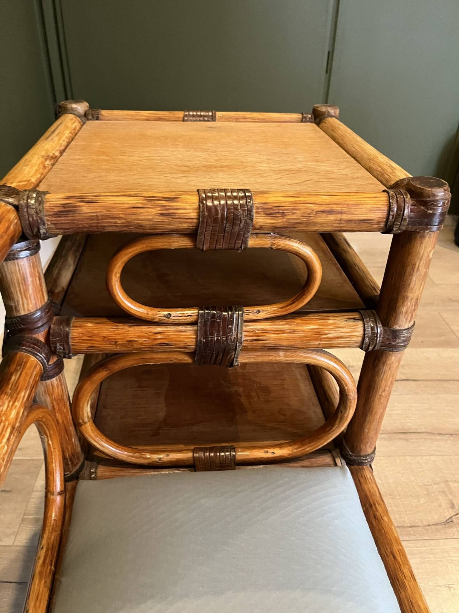 Banc vintage bambou