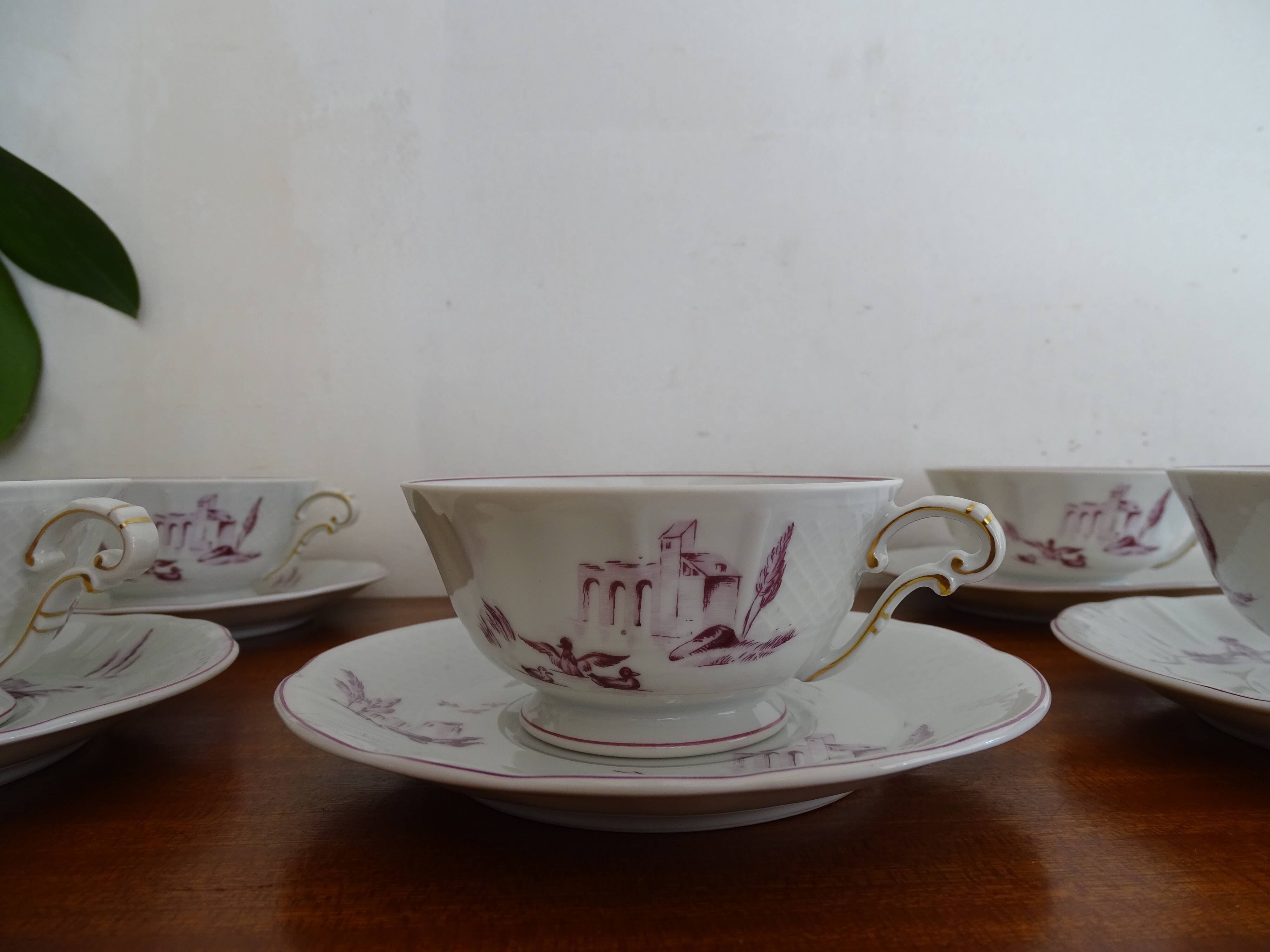 Porcelain coffee service Limoges Bernardaud & Cie - 6 people