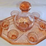 Art Deco liquor service in glass