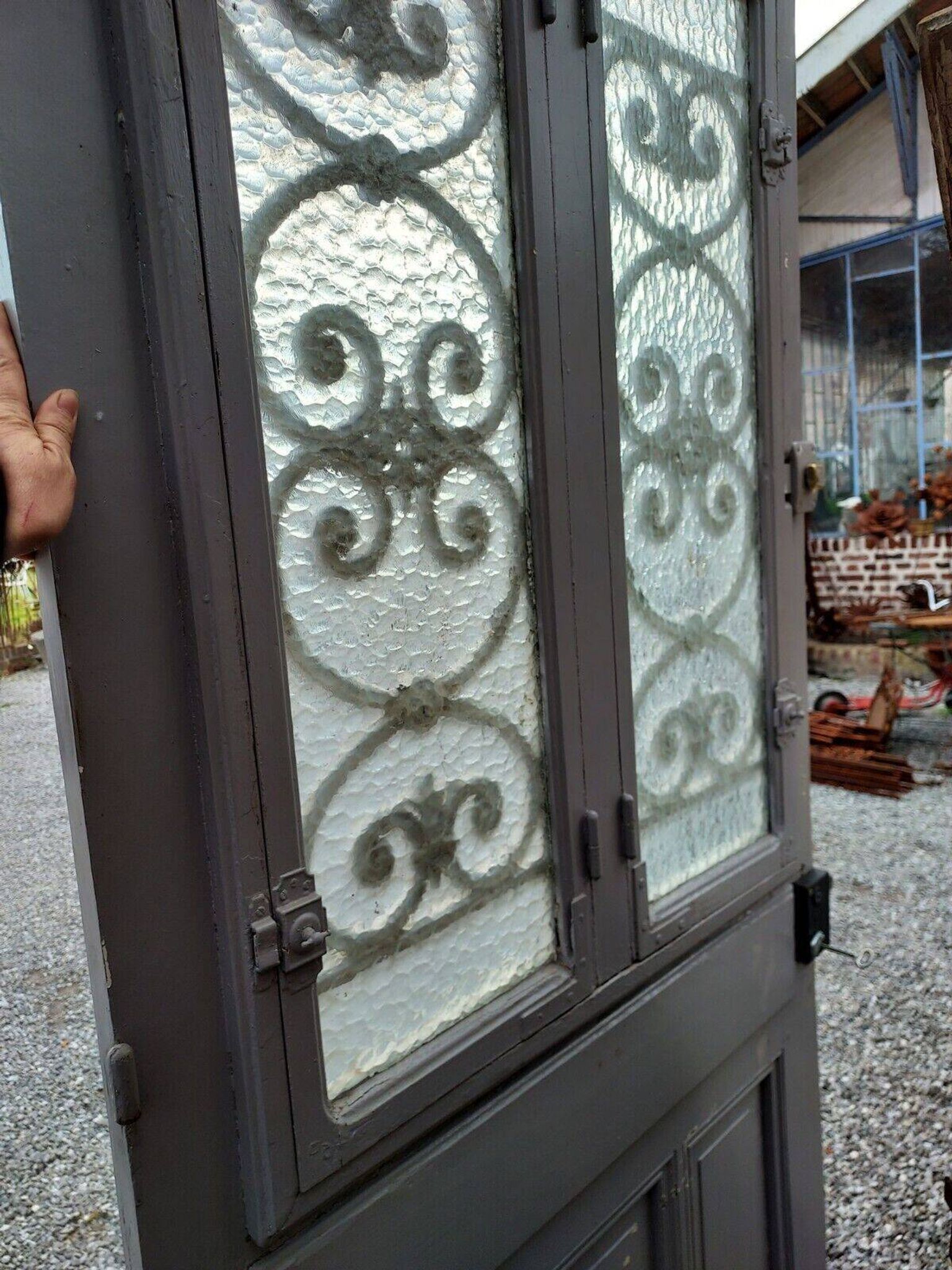 porte d'entrée vitrée en chêne