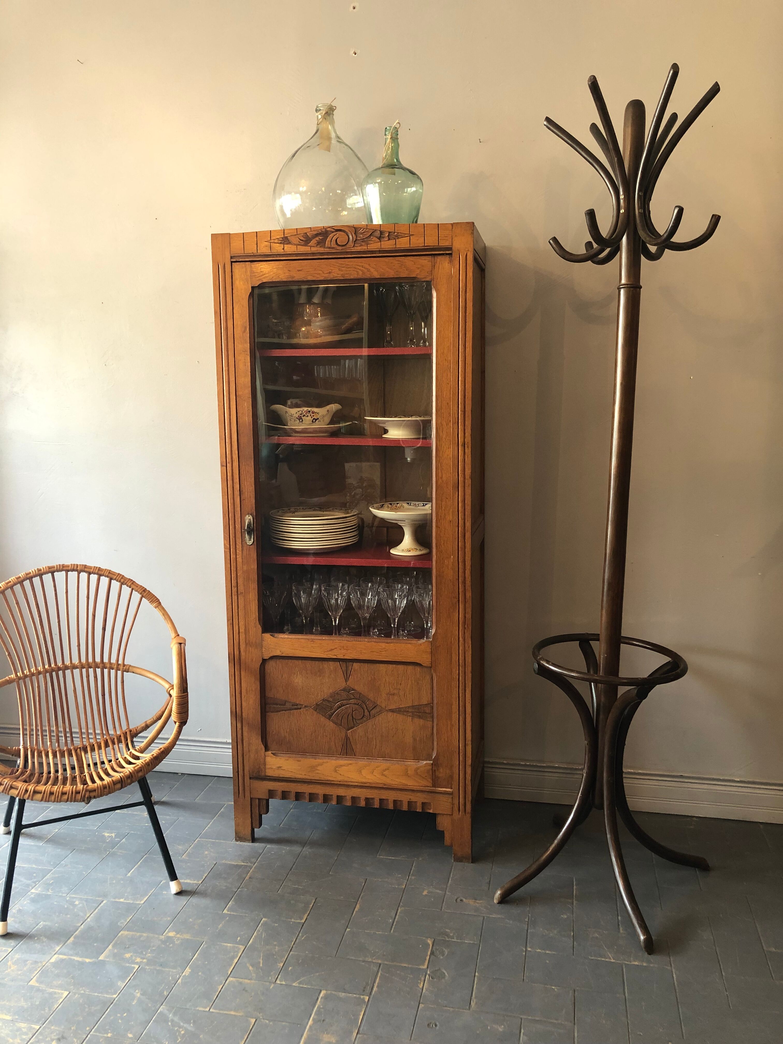 Art Deco glass cabinet