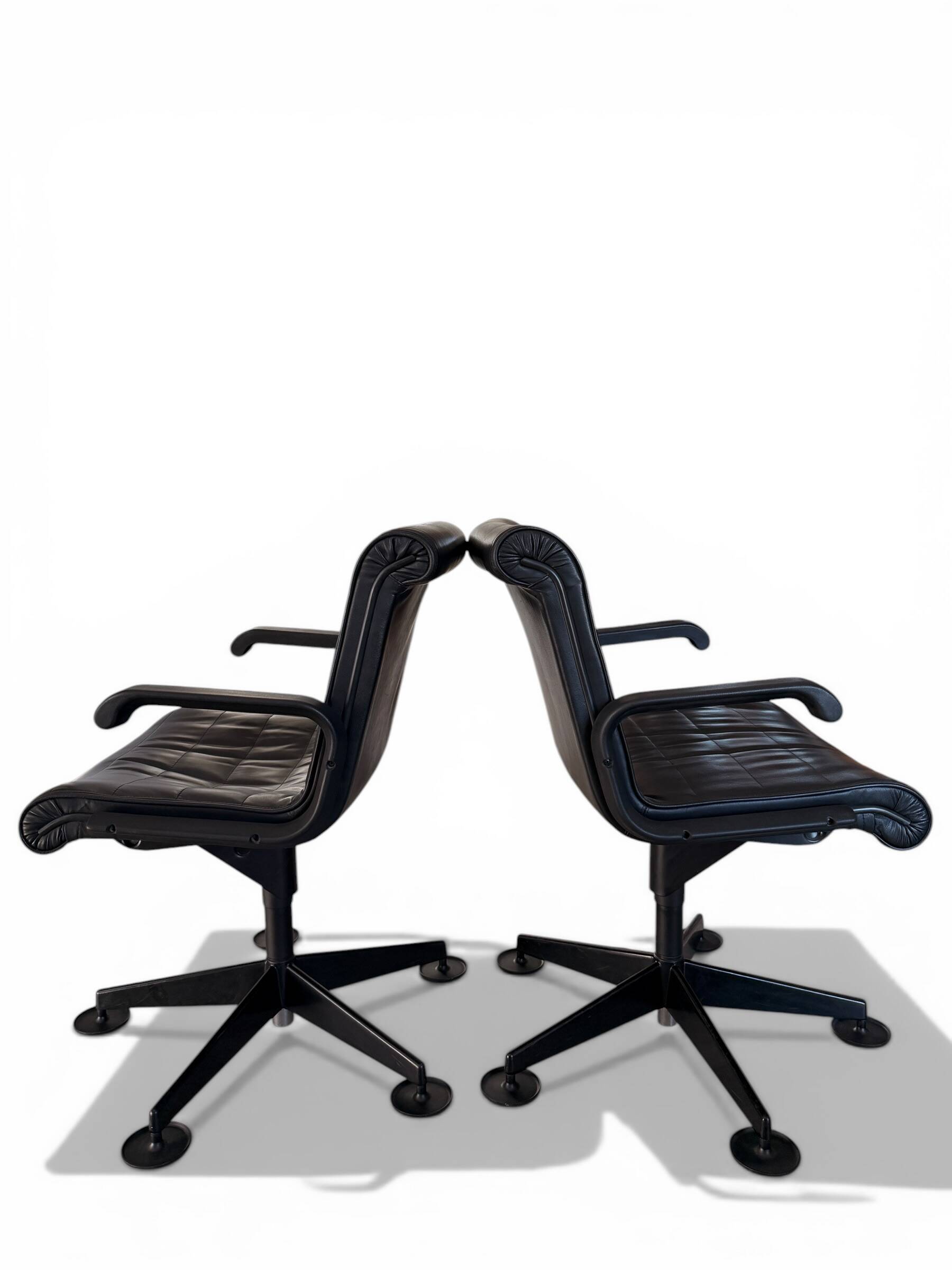 Richard Sapper Office Chair for Knoll - Vintage Black Leather