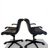 Richard Sapper Office Chair for Knoll - Vintage Black Leather