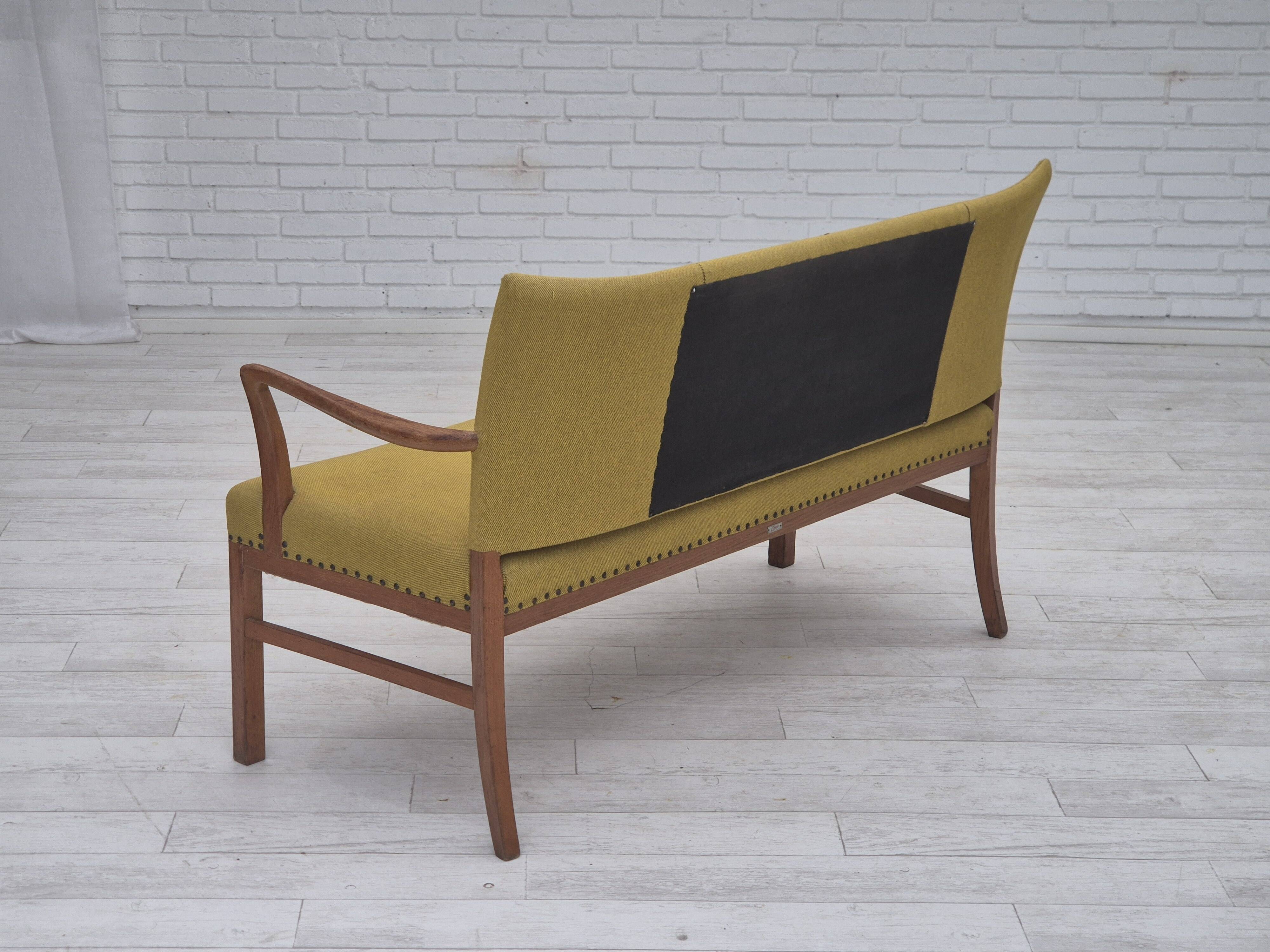 Canapé 2 places danois des années 1950 par Ehapa Møbler, état d'origine.